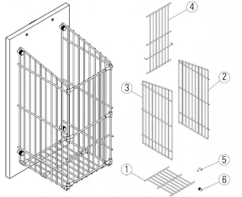 Кошик для білизни Starax розбірний з тримачем 400 мм Хром (S-8123-C) - фото 3 Кошик для білизни Starax розбірний з тримачем 400 мм Хром (S-8123-C) - фото 3