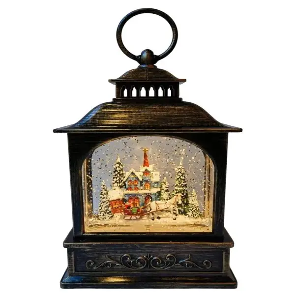Ночник новогодний XMAS WDL-24072D Сани с подарками LED с теплым светом Коричневый (ML-05002)