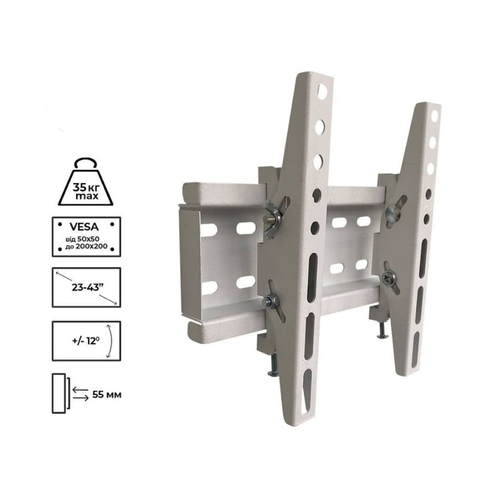 Крепление для телевизора Charmount TV02T 23-43" до 35 кг White (573675) - фото 6 Крепление для телевизора Charmount TV02T 23-43" до 35 кг White (573675) - фото 6