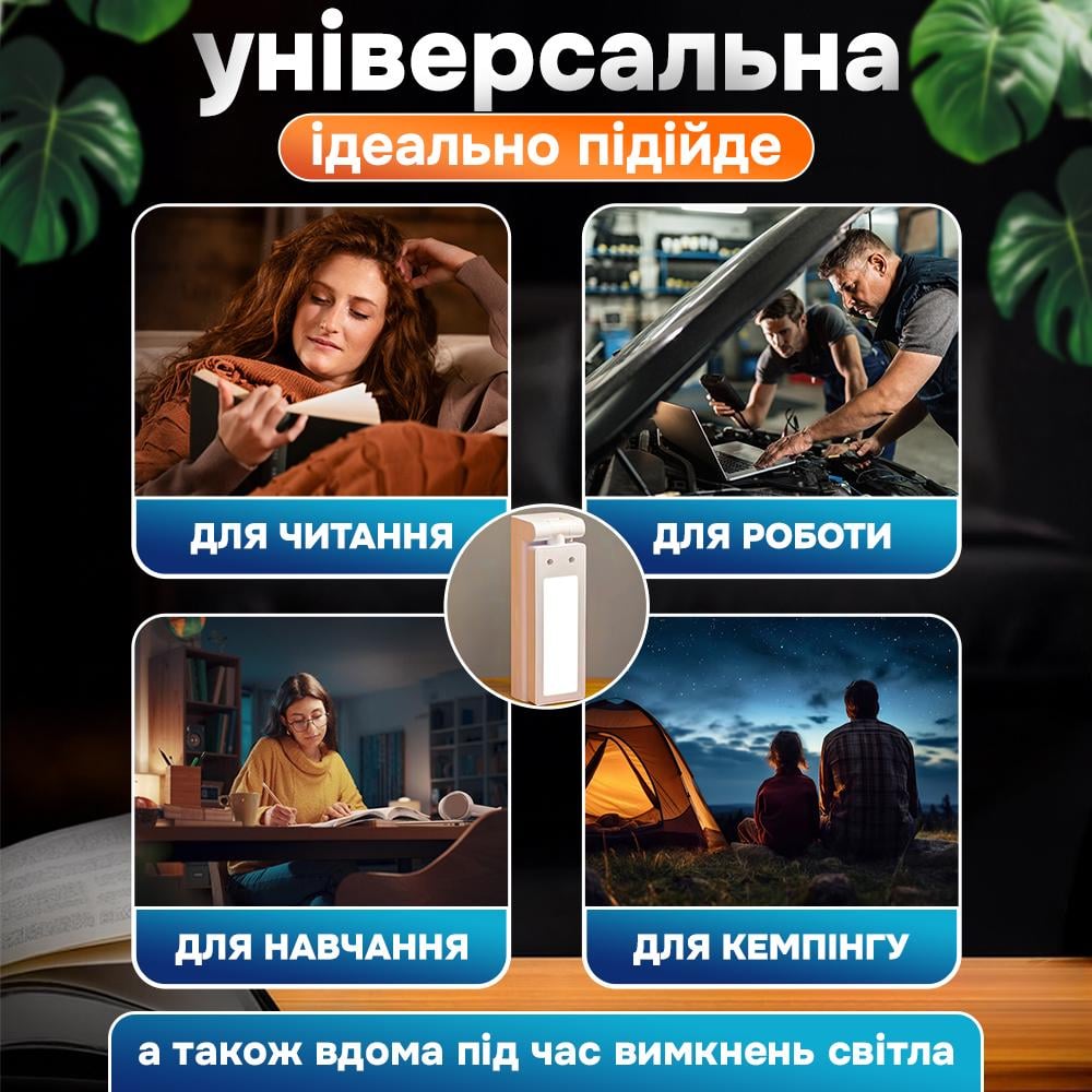 LED-лампа настільна Andowl Q-LED103X1 USB Type-C з акумулятором 1800 mAh 15W Білий (90ce2f12) - фото 6