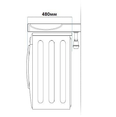 Комплект Умивальник на пральну машину OBERON змішувач/сифон 60х60 см - фото 4 Комплект Умивальник на пральну машину OBERON змішувач/сифон 60х60 см - фото 4