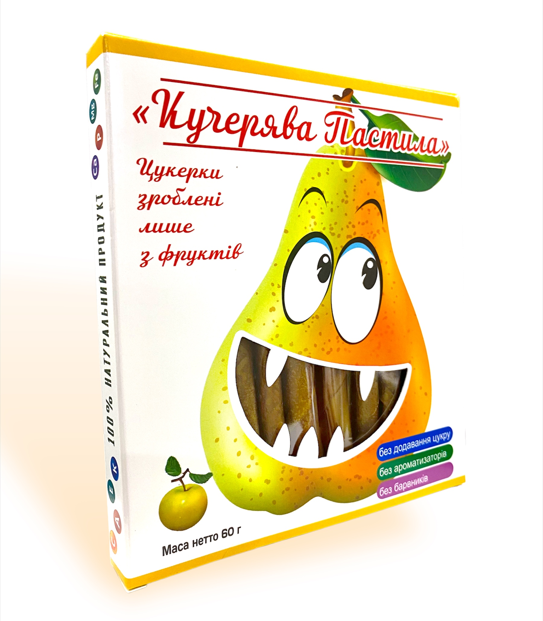 Натуральні цукерки Кучерява Пастила з грушею 60 г Натуральні цукерки Кучерява Пастила з грушею 60 г