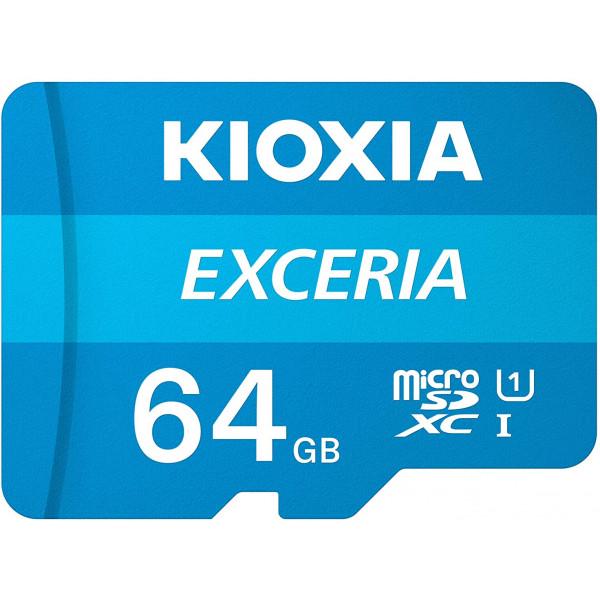 Карта пам'яті Kioxia Exceria microSDXC UHS-I 64GB class10 + SD