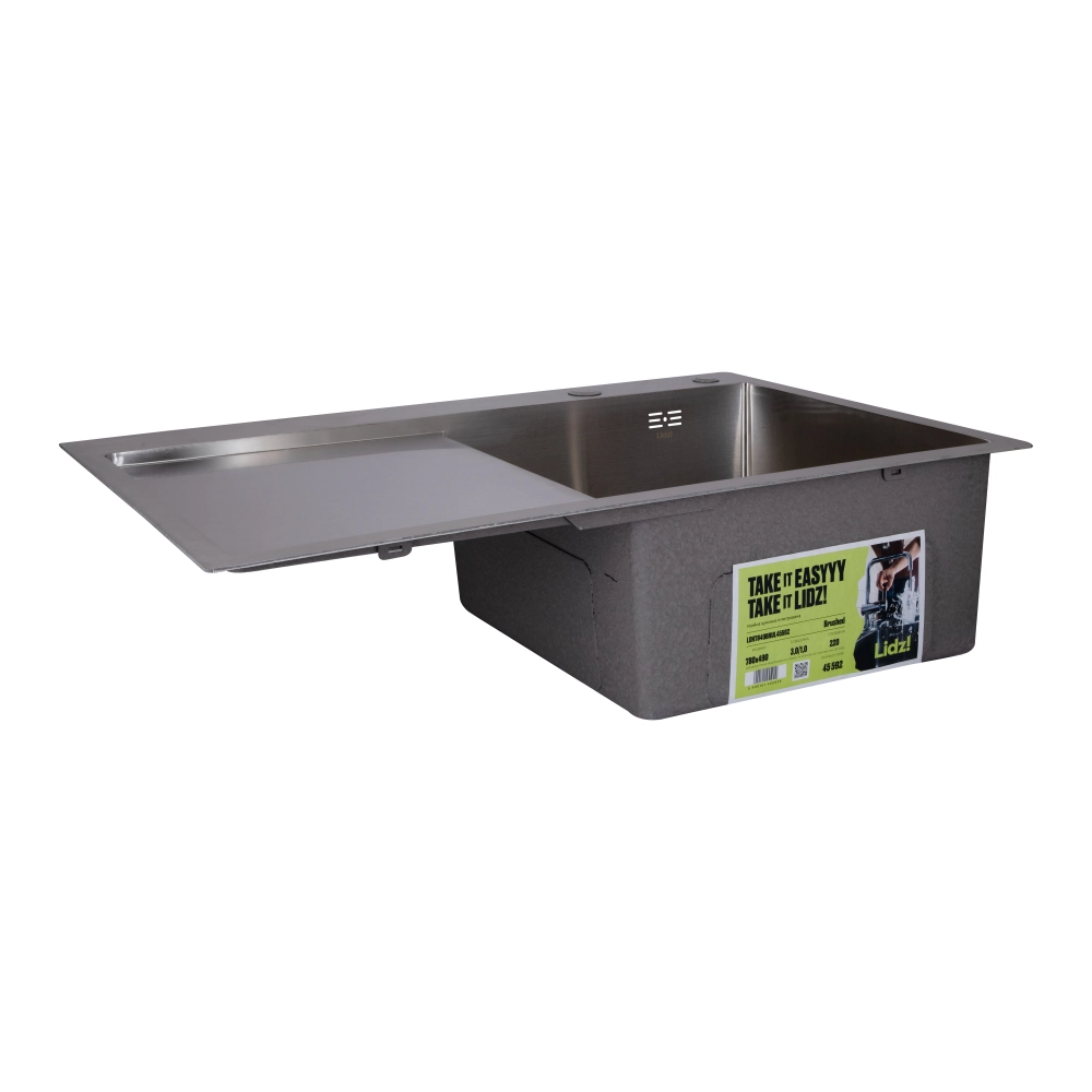 Мийка для кухні інтегрована Lidz Handmade H7849L Brushed крило зліва 3,0/1,0 мм Steel (LDH7849BRUL45592) - фото 3