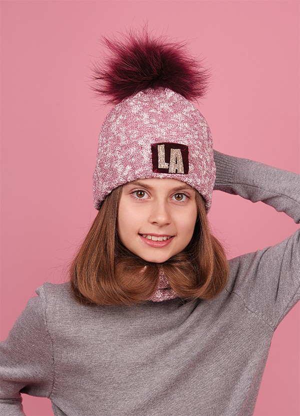 Шапка и снуд Дембохаус р. /54 Малиновый