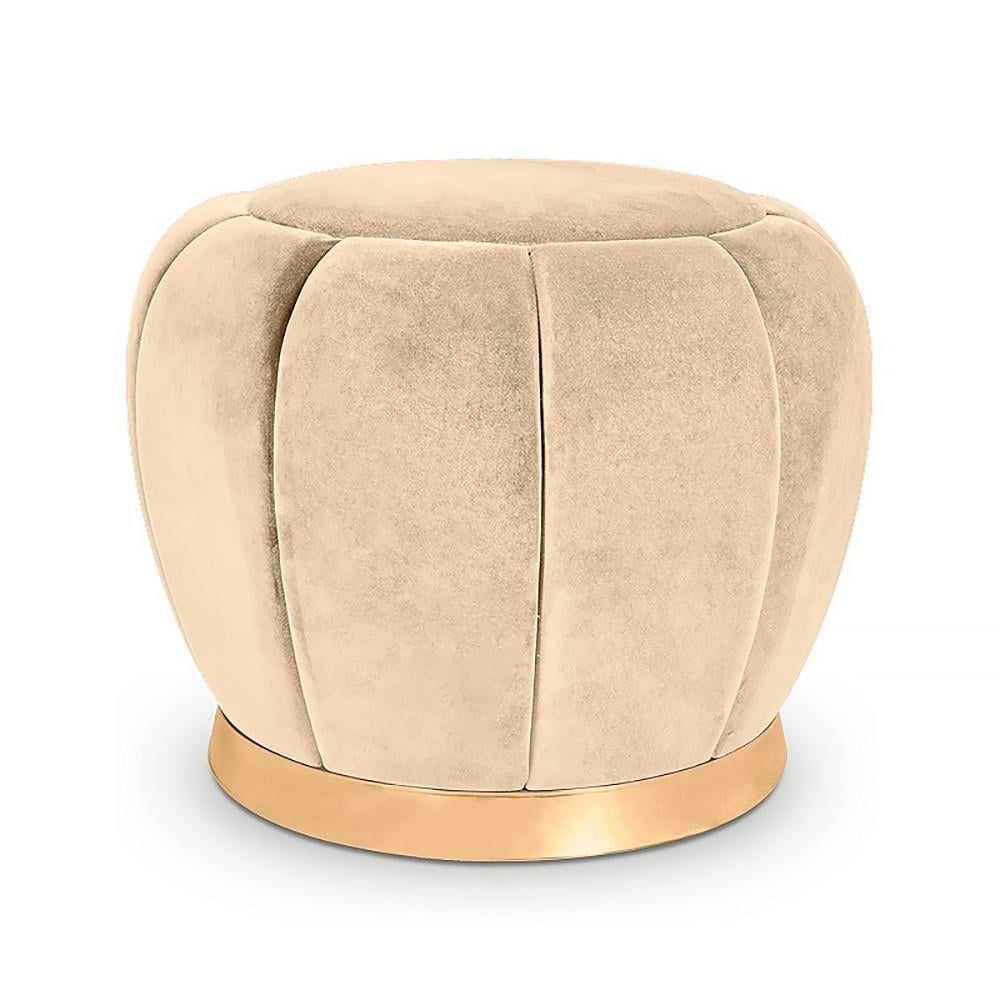 Пуф MeBelle Richie велюр 59x59x48 см Бежевий (0144)