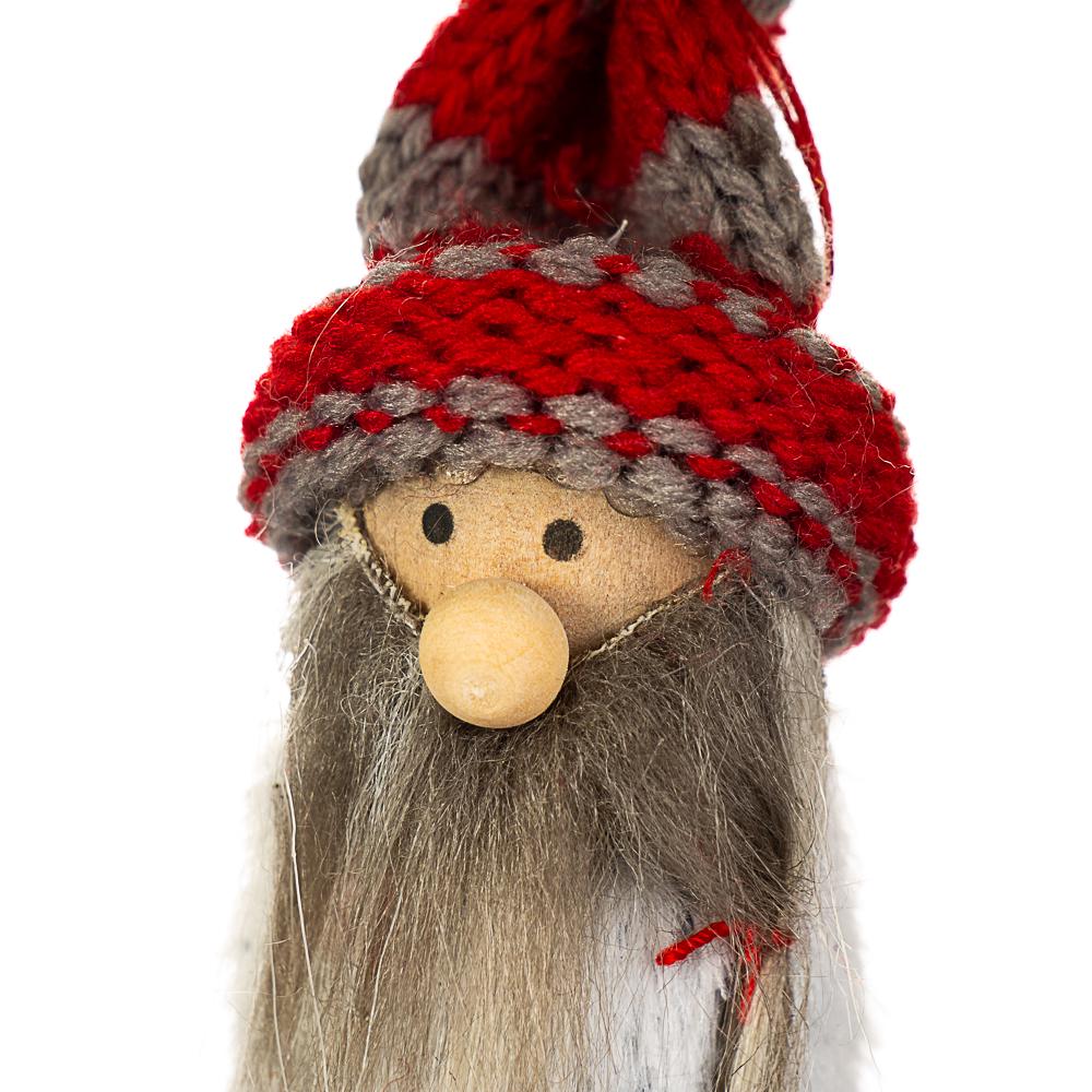 Мягкая новогодняя игрушка на елку Elisey Гном Серый (NH-106-K-176) - фото 2 Мягкая новогодняя игрушка на елку Elisey Гном Серый (NH-106-K-176) - фото 2