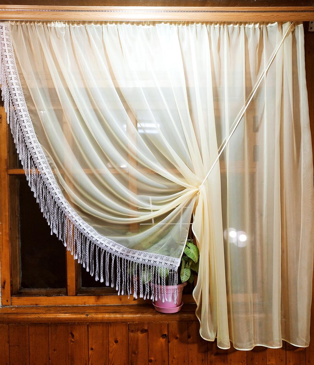 Шторы Ажур правая Лунный (1585215422)