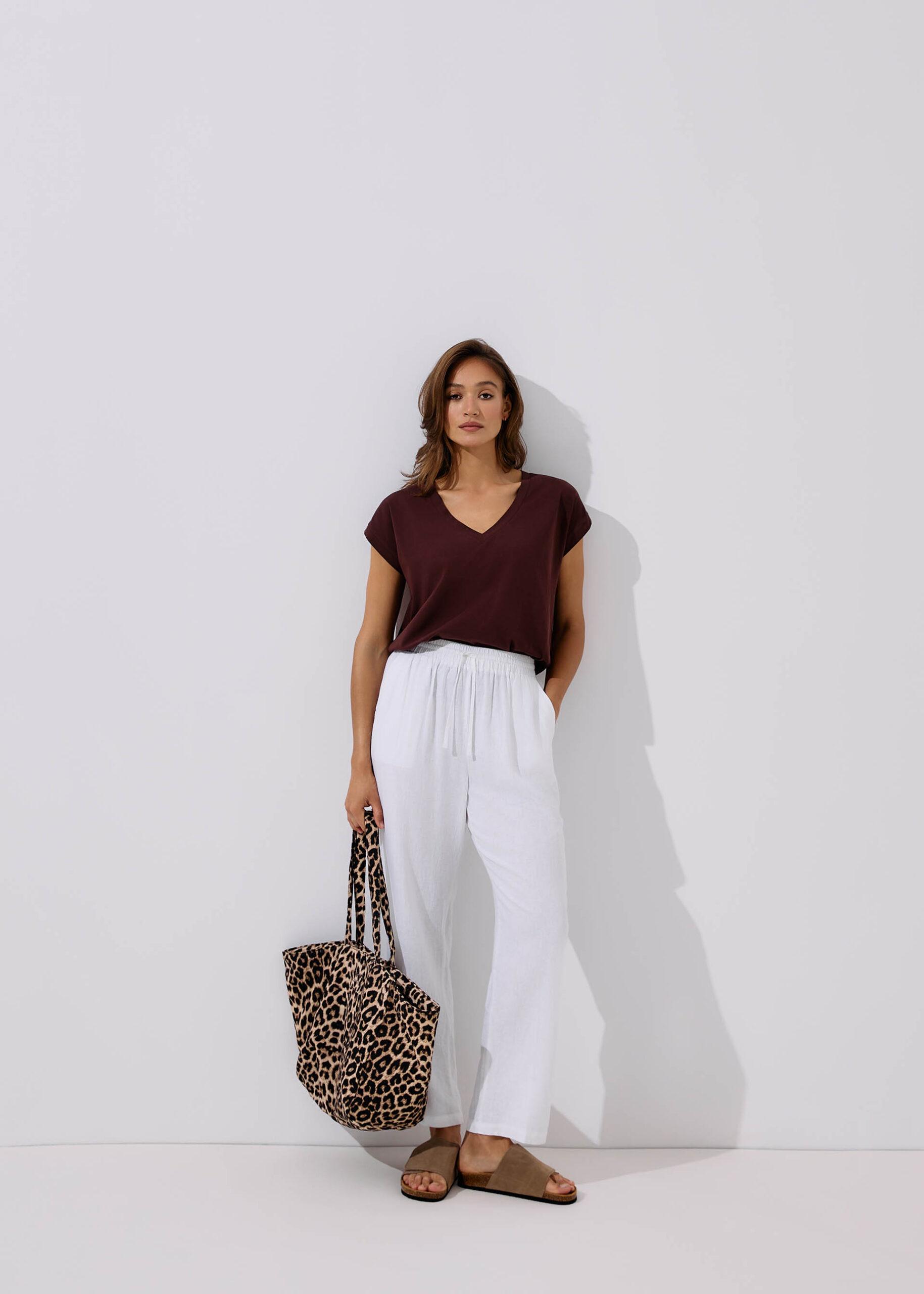 Брюки вільні жіночі Diverse LENEA р. 40 Білий (5905384144287) - фото 2