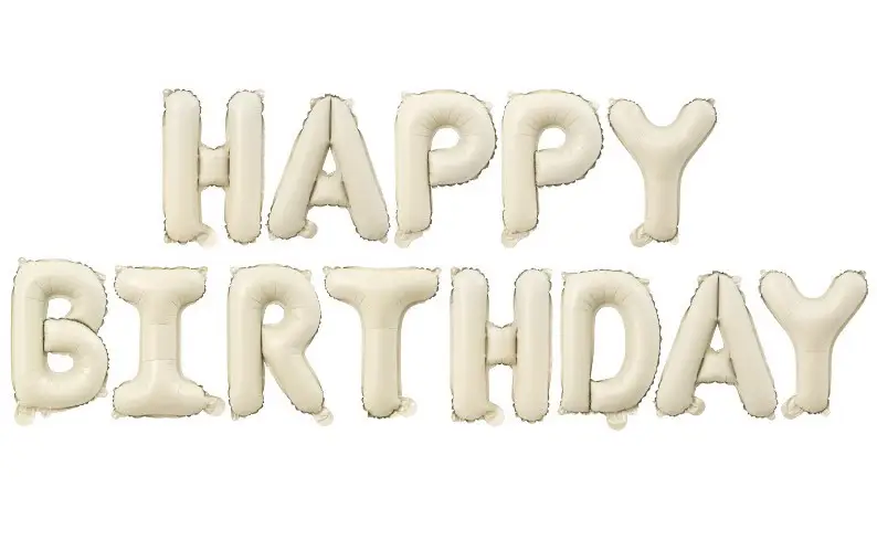 Буквы фольгированные Happy Birthday 40 см (29017264)