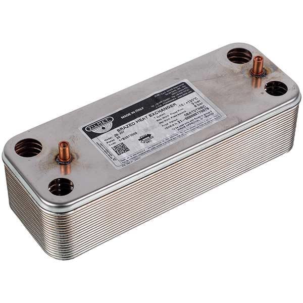 Теплообменник пластинчатый ГВС Zilmet 20 пл. для газового котла Baxi Eco/Luna 3/Fourtech/Westen Pulsar 17B2072000 (00000055556)