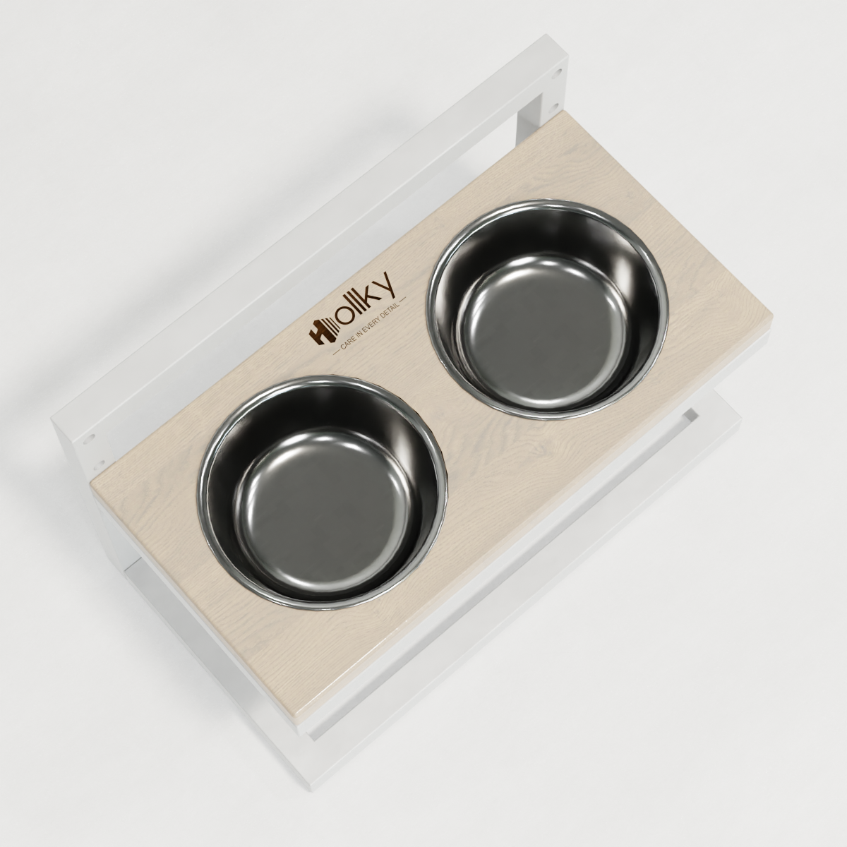 Миски на регулируемой подставке для маленьких собак Hollky Flex S 2х0,45 л (FS-422523-WHWH) - фото 4