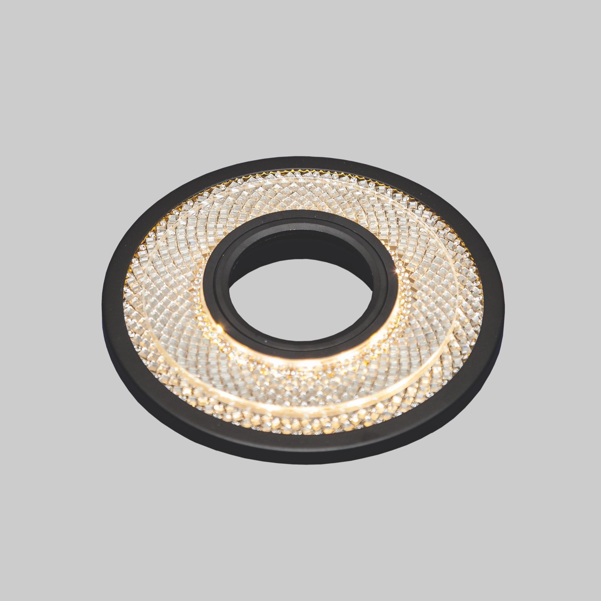 Светильник Rhinestone светодиодный круглый Черный