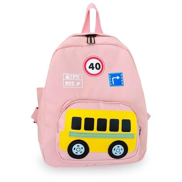 Дошкільний рюкзак Evo-kids Small Bus з автобусом Рожевий - фото 1