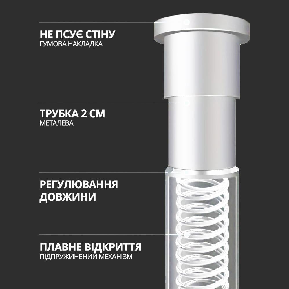 Штанга телескопическая раскладная для шкафа 70-120 см (22088284) - фото 3