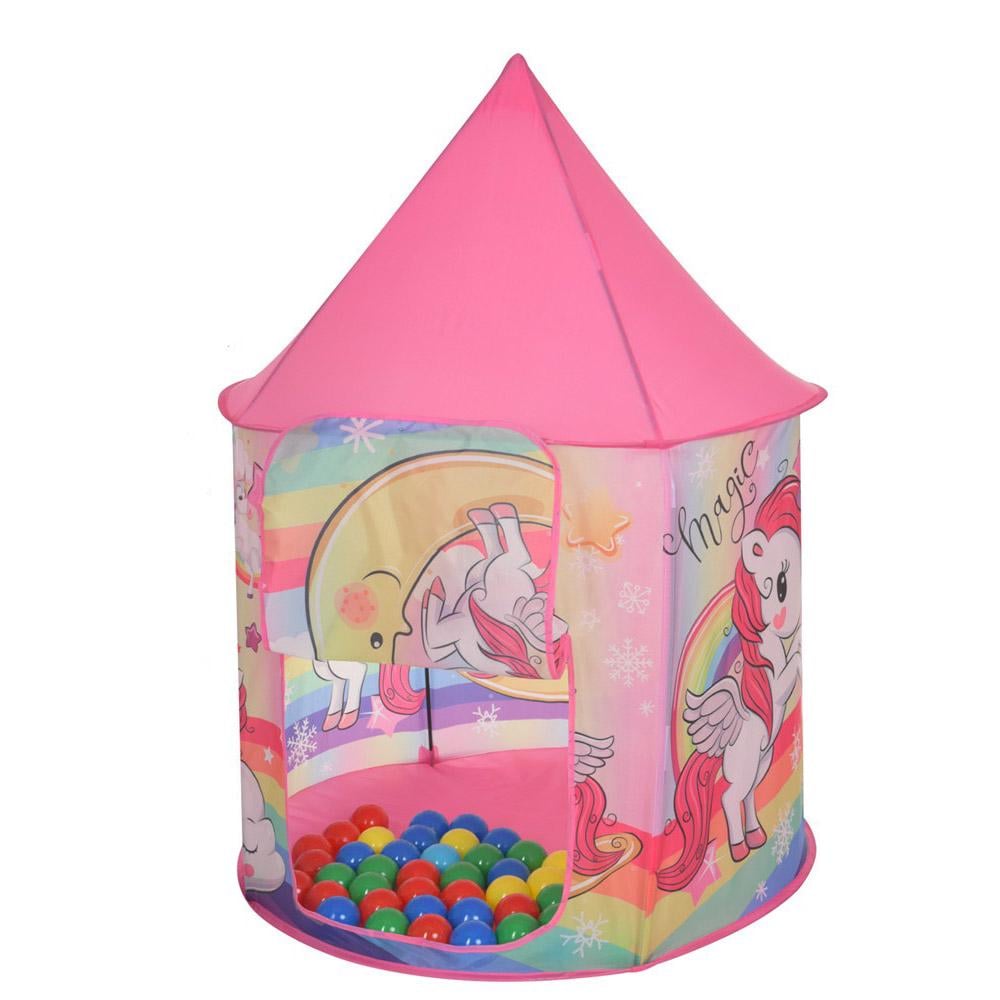 Дитячий намет MR 0631 Єдиноріг із кульками Рожевий (MR 0631)