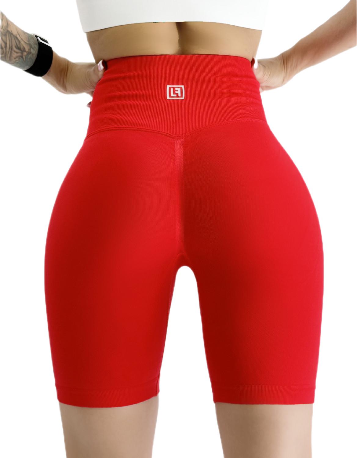 Шорты-велосипедки женские для фитнеса LILAFIT пуш ап L Красный (LFH000028) - фото 2 Шорты-велосипедки женские для фитнеса LILAFIT пуш ап L Красный (LFH000028) - фото 2