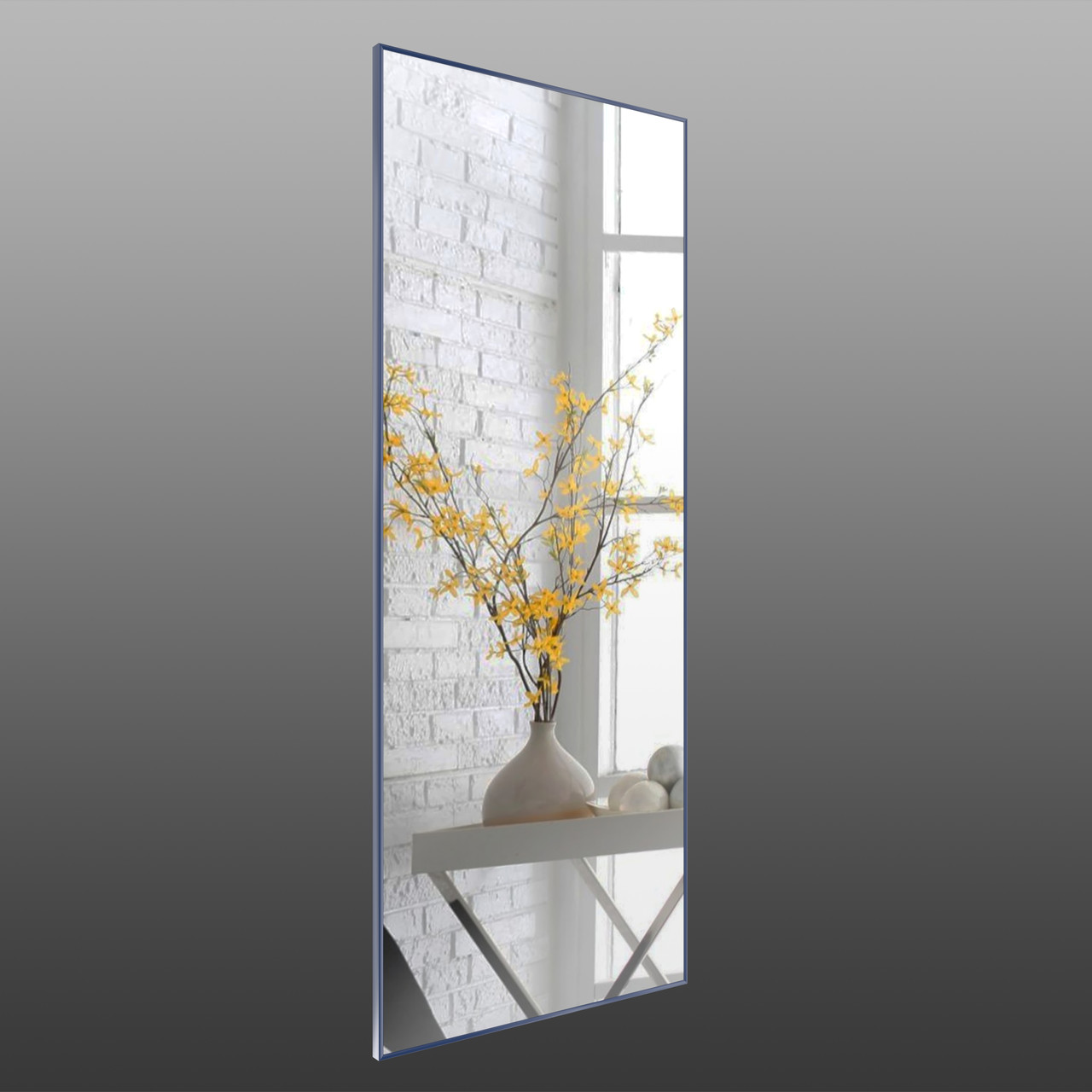 Зеркало настенное в алюминиевой раме Art-Com 1500х700 Синий (Alum-blue-39)