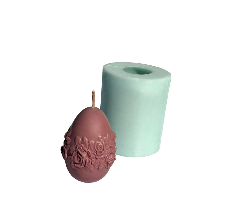 Молд для для свічок Яйце з трояндами (15420263)