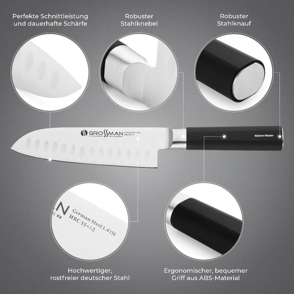 Нож кухонный сантоку Grossman Sashimi (26468174) - фото 10 Нож кухонный сантоку Grossman Sashimi (26468174) - фото 10