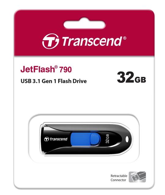 Флеш-пам'ять USB Transcend Jet 790 USB 3.1 32 Gb Чорний (TS32GJF790K) - фото 4