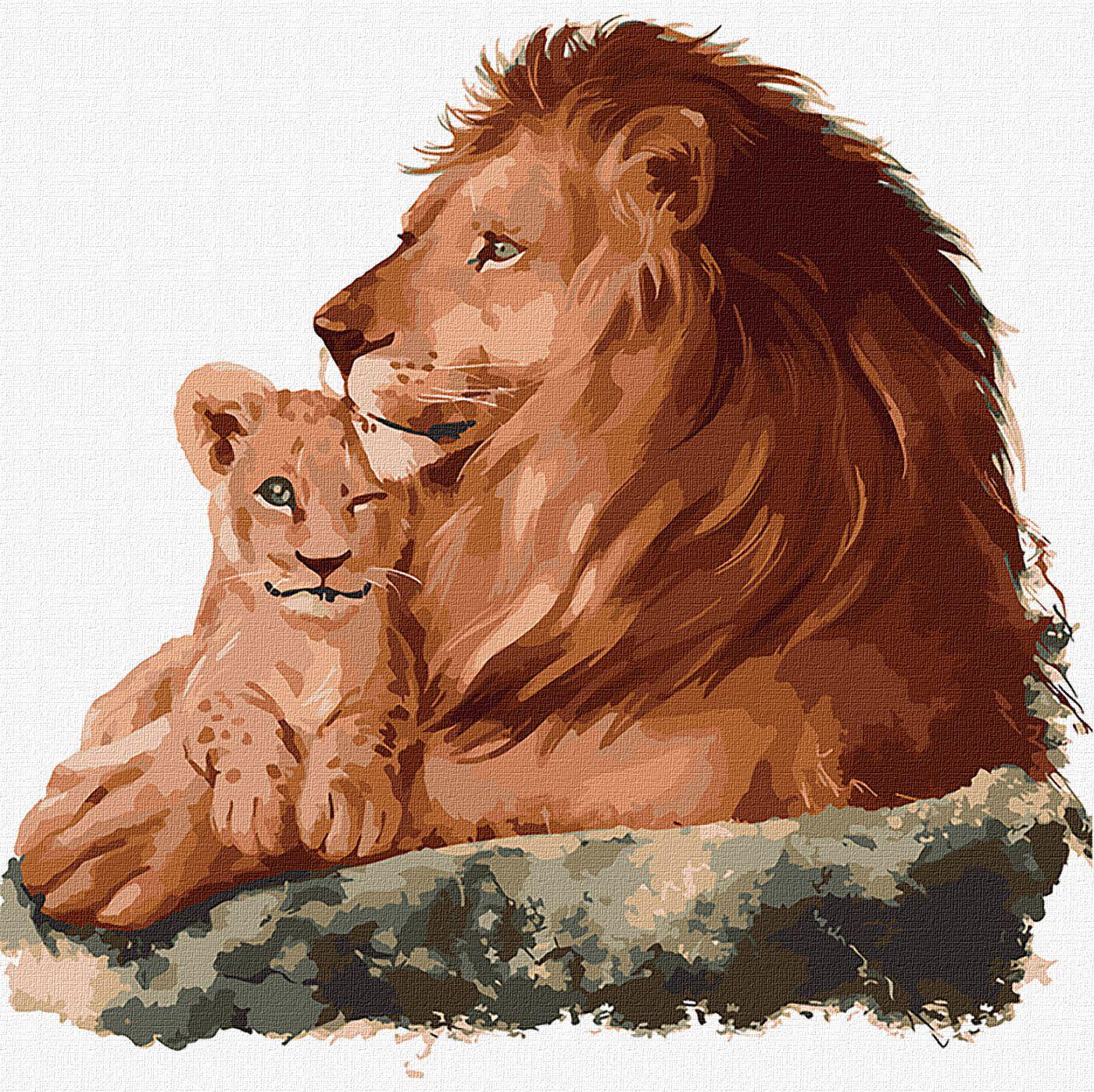 Картина по номерам Ideyka Рядом с папой кно4303 40x40 см (MTT-145514)