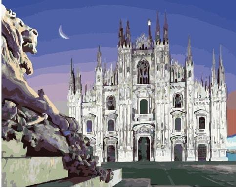 Картина по номерам Brushme GX23741 Ночной Дуомо 40x50 см (1311279359)