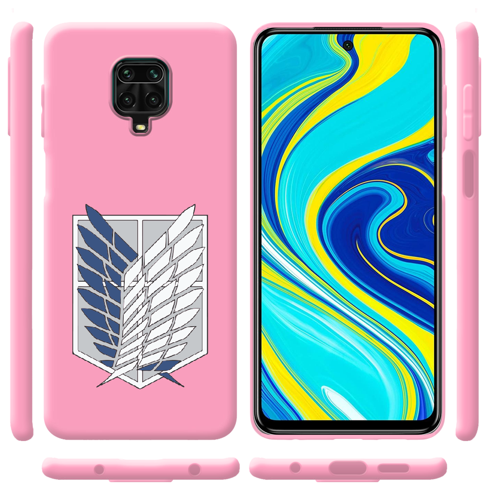 Чохол Boxface Xiaomi Redmi Note 9S Атака Титанів Крила Свободи Рожевий силікон (39475-bk88-39916) - фото 2