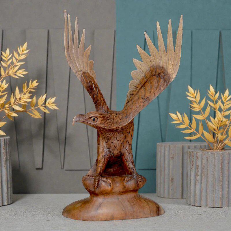 Статуэтка резная Giorgio Butnari Орел на охоте 50 см (FE-0010)