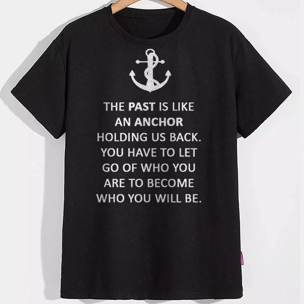 Футболка мужская Надпись The past is like L Черный (26961943)