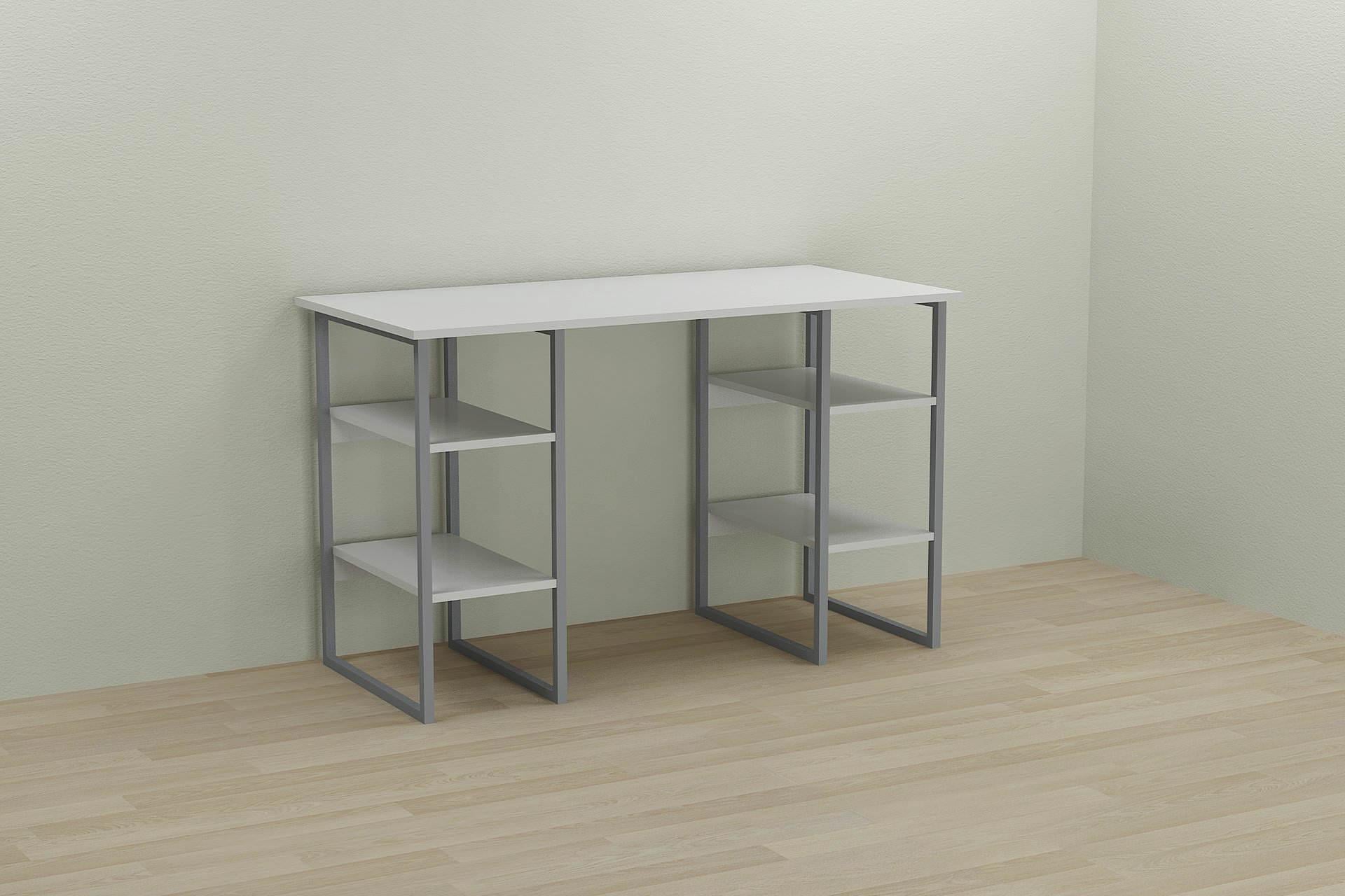 Компьютерный стол Ferrum-decor Карен ДСП 16 мм 75x140x60 см Серый/Белый (FRD-102428) Компьютерный стол Ferrum-decor Карен ДСП 16 мм 75x140x60 см Серый/Белый (FRD-102428)