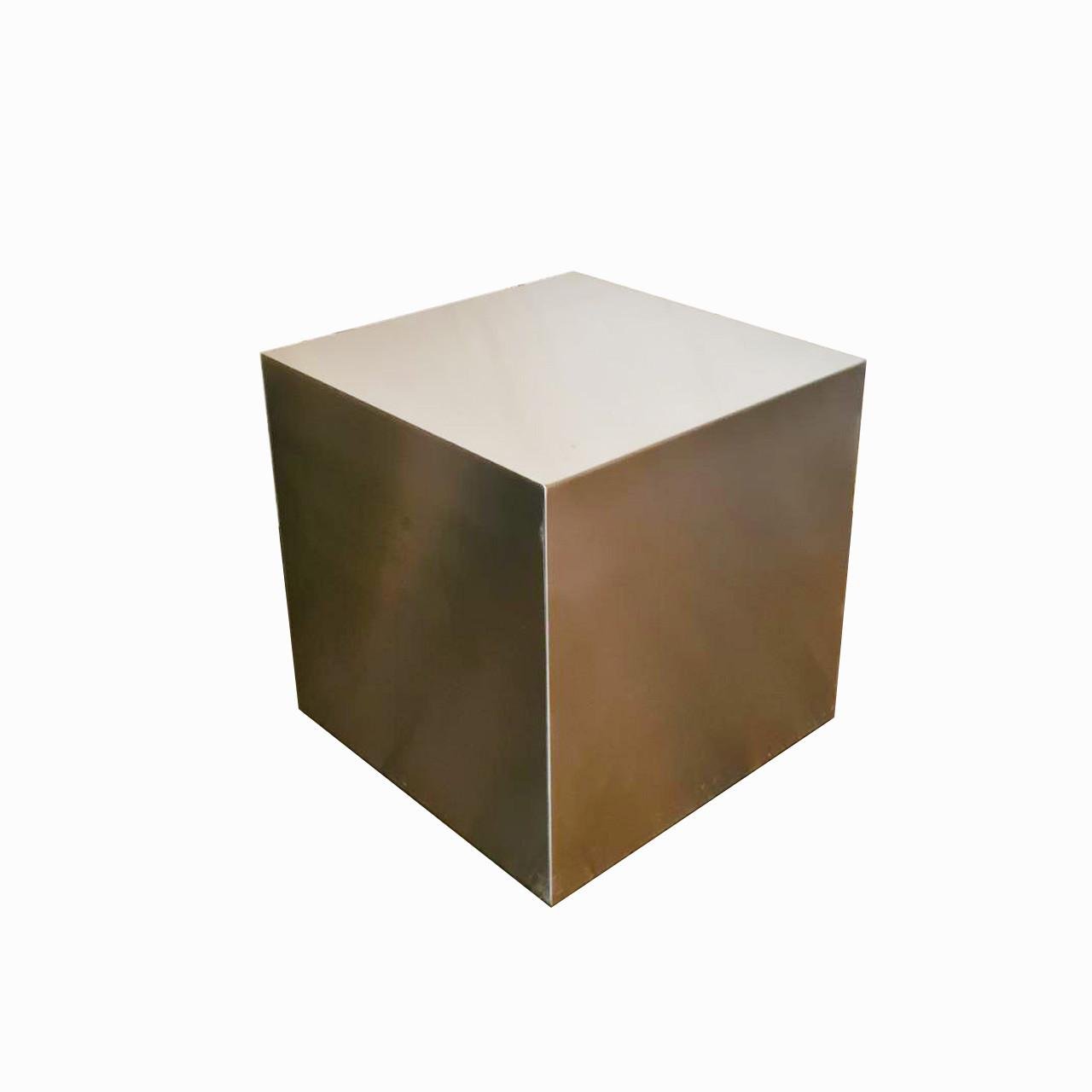 Журнальный столик Prescona Куб нержавеющая сталь 40 см