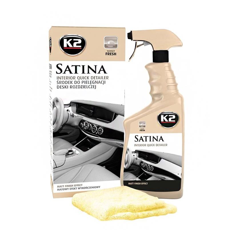 Засіб для догляду за панеллю приладів та пластиковими деталями K2 Satina свіжий захід сонця 770 мл (G417SF)