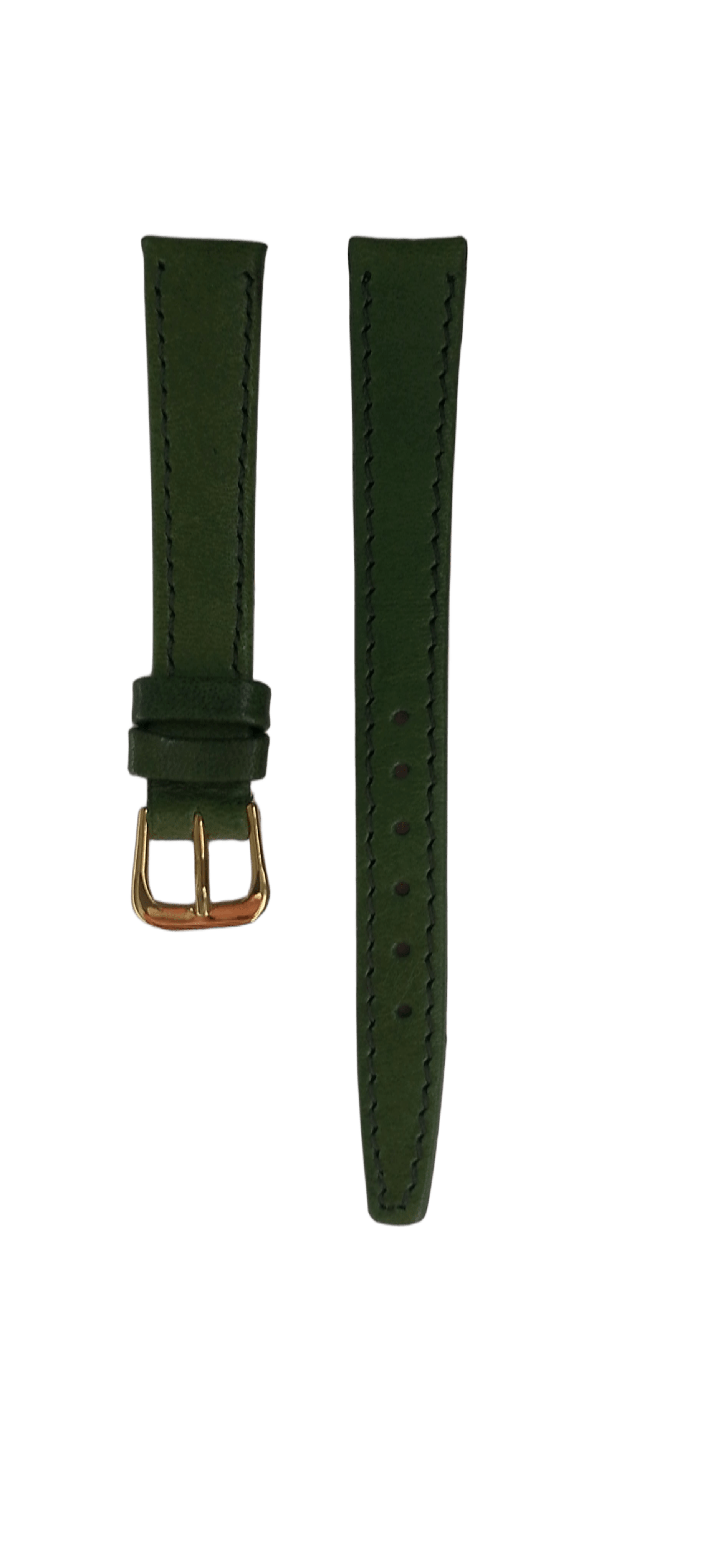 Ремешок для часов кожезаменитель гладкий 12х150 мм Зеленый (2450L)