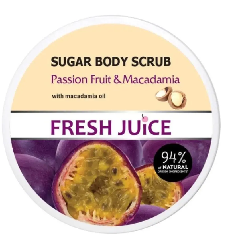 Скраб цукровий для тіла Fresh Juice Passion Fruit&Macadamia 225 мл