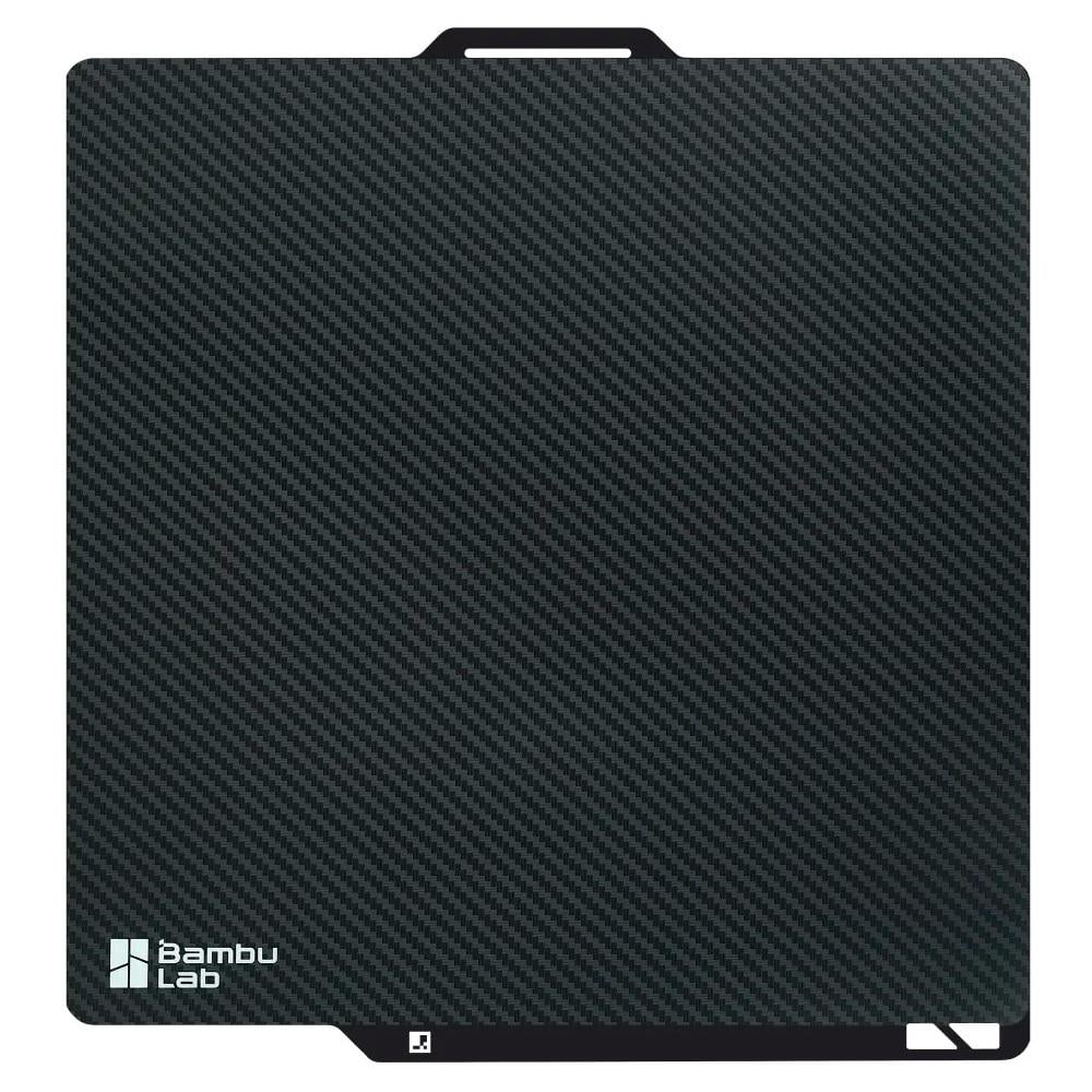 Пластина Bambu Lab Carbon Surface Plate 256x256 мм с двухсторонним 3D покрытием для X1/P1/A1 (FAP017-N)