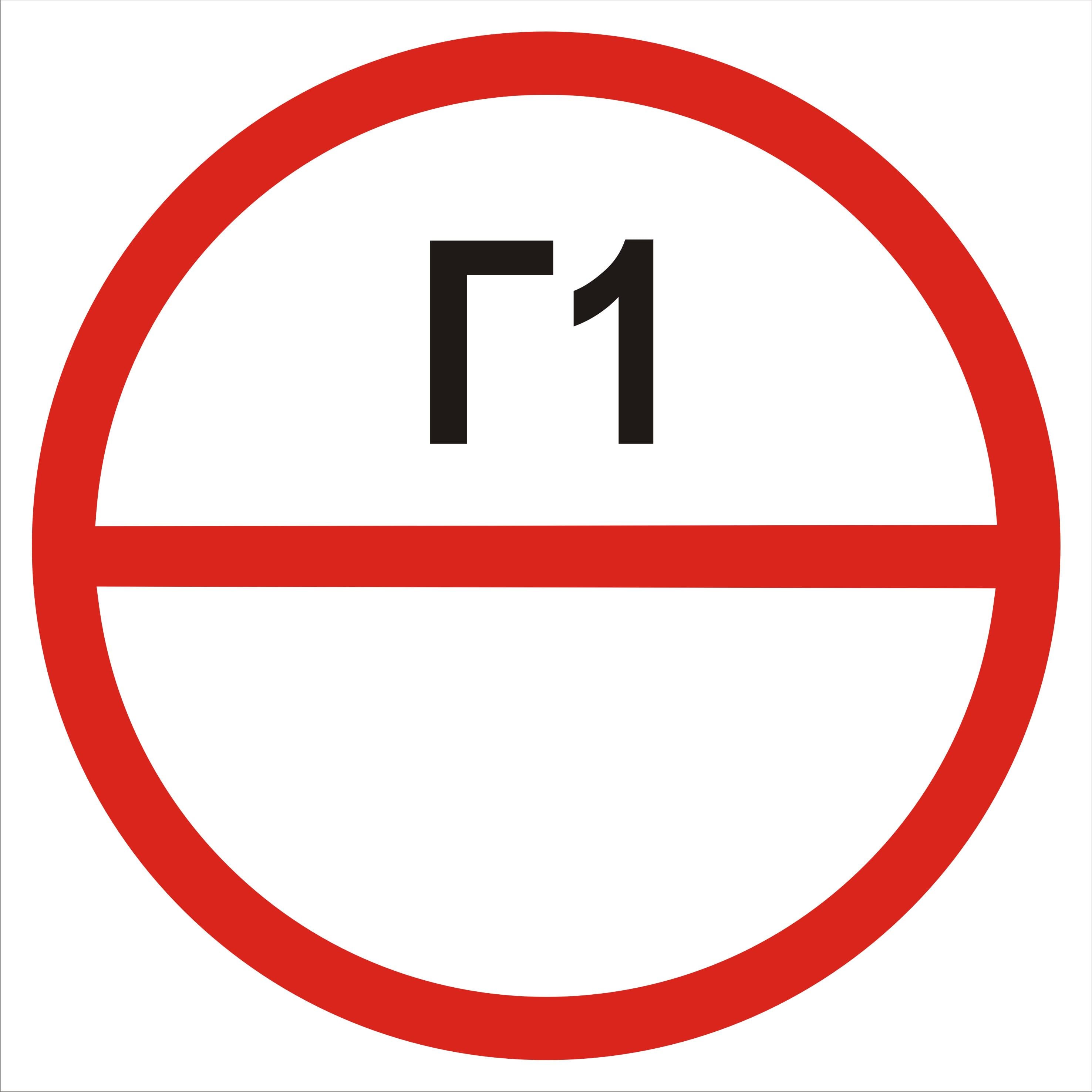 Табличка категория помещения Г1 20х20 см (00229)