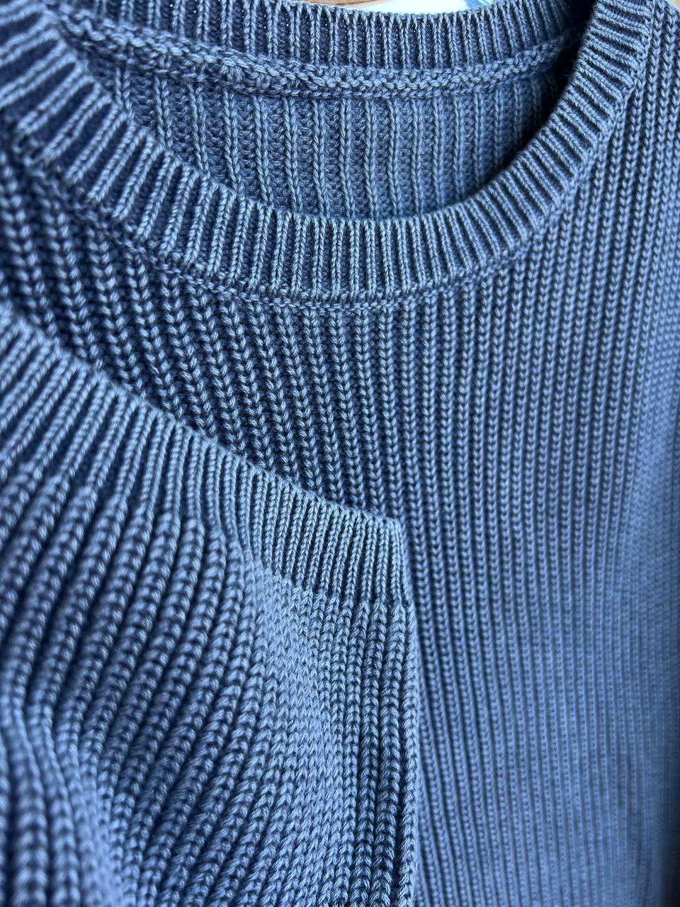 Светр жіночий A-N 875 варка в'язка OS Синій (3163) - фото 2 Светр жіночий A-N 875 варка в'язка OS Синій (3163) - фото 2