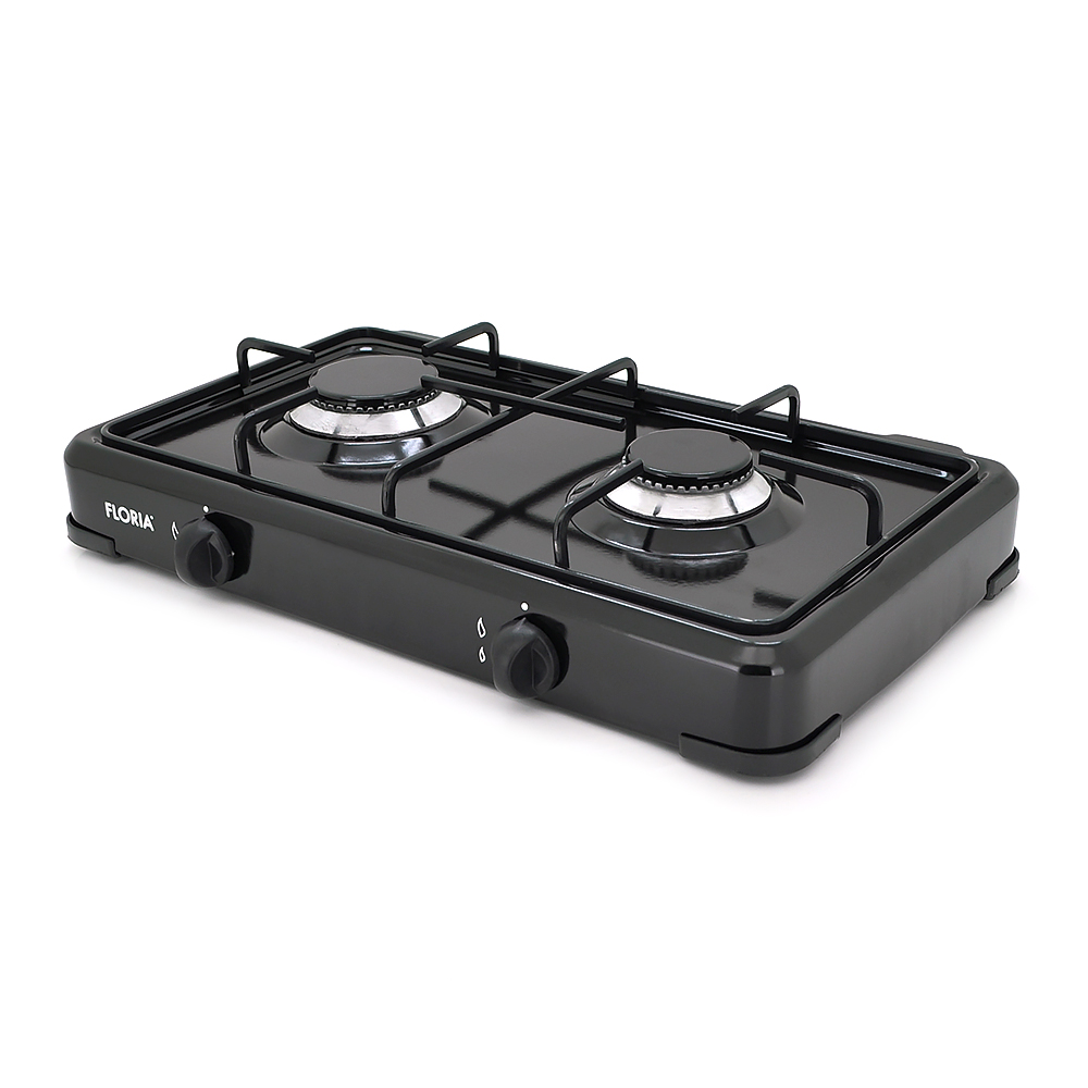 Плита газовая Floria ZLN7128 2 конфорки Black (YUT_V6122)