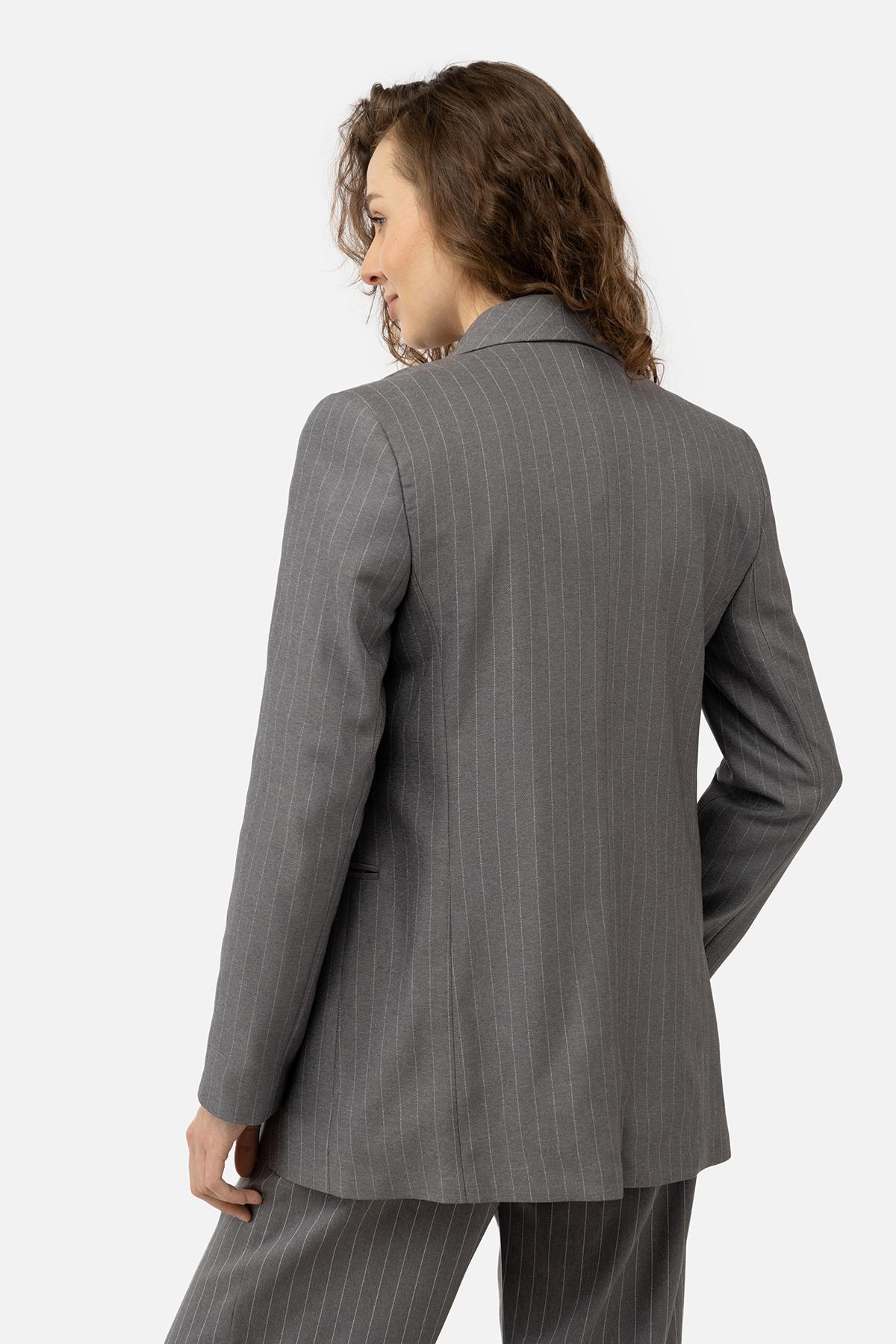 Жакет женский Yuki ЦБ-00242169 р. 50 Серый (SKT000963770) - фото 5 Жакет женский Yuki ЦБ-00242169 р. 50 Серый (SKT000963770) - фото 5