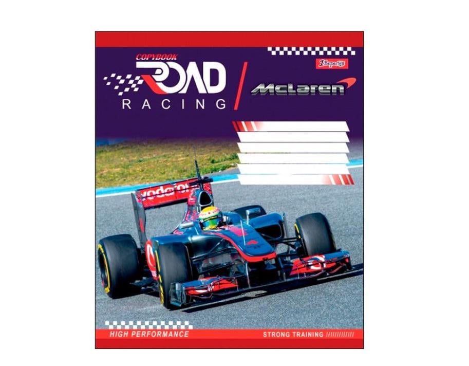 Зошит учнівський 1 Вересня ROAD RACING 764607 А5/36 клітинка (4823092256751)