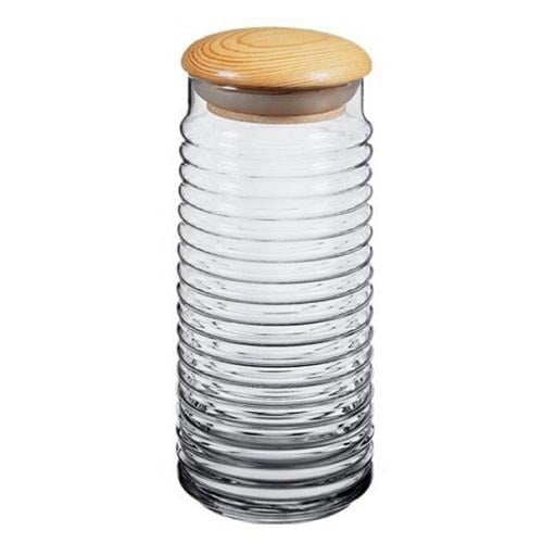 Банка для сыпучих продуктов Pasabahce Babylon с деревянной крышкой 1500 мл (43183)