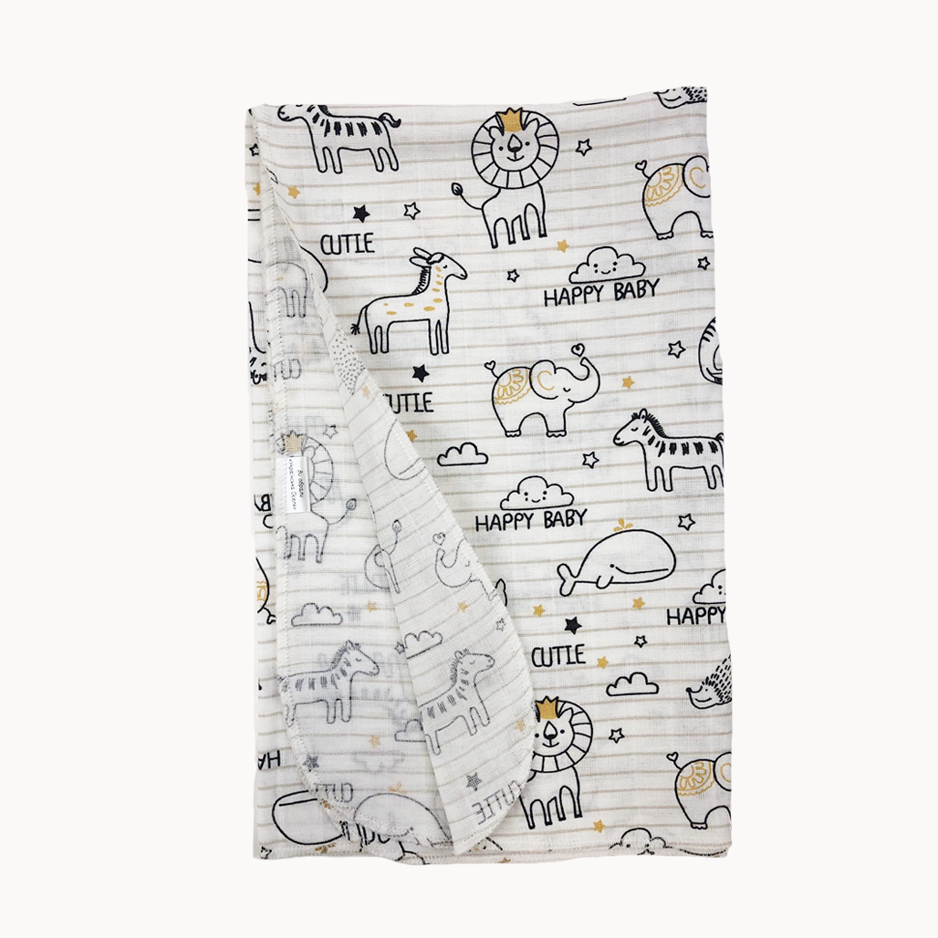 Пеленка детская хлопок/муслин 80х100 см Белый (SH-8021-М-TXРCO-UA-05)