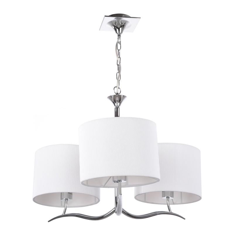 Люстра подвесная классическая Brille BL-510S/3 E27 CHR с абажуром