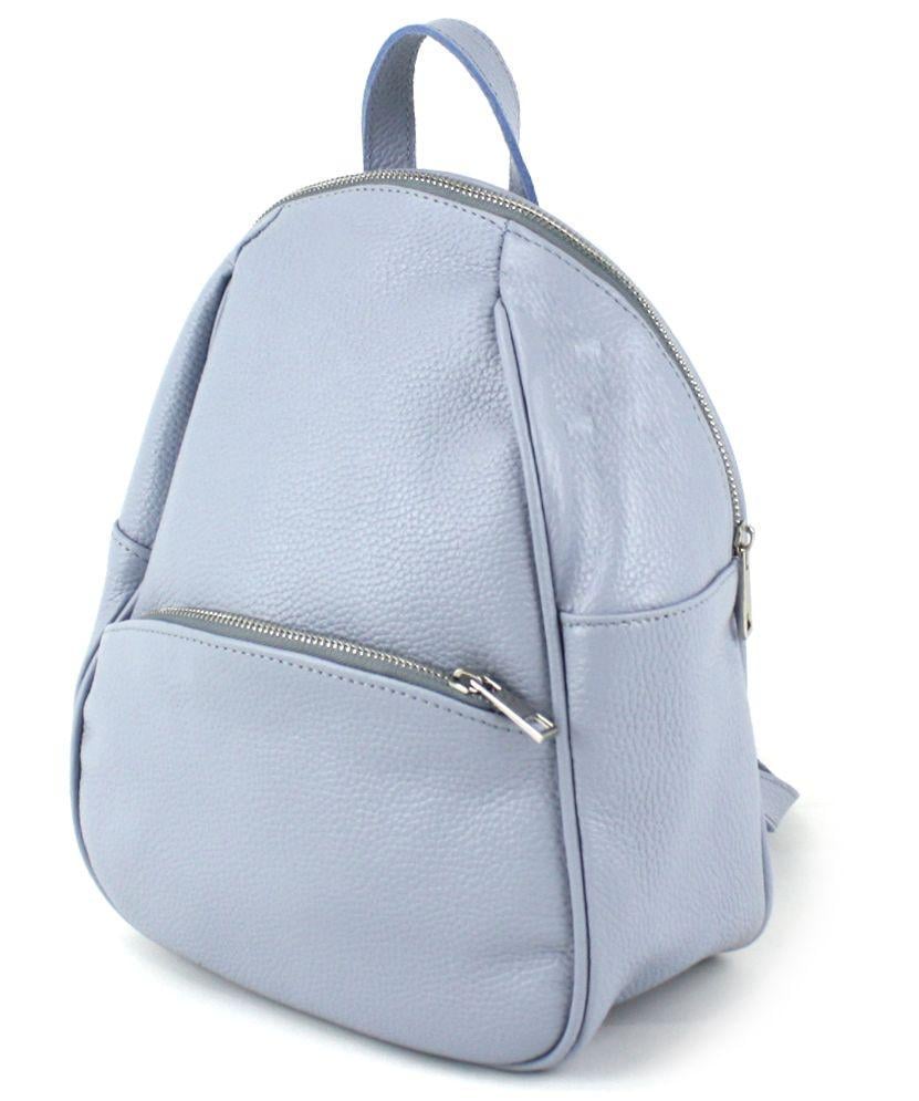 Рюкзак кожаный женский Borsacomoda 814.017 9 л Голубой