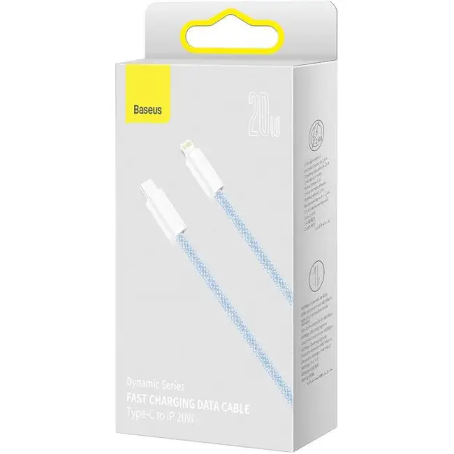 Кабель BASEUS Dynamic Series Fast Charging Cable Type-C to Lightning CALD000003 20W 1 м Blue - фото 4