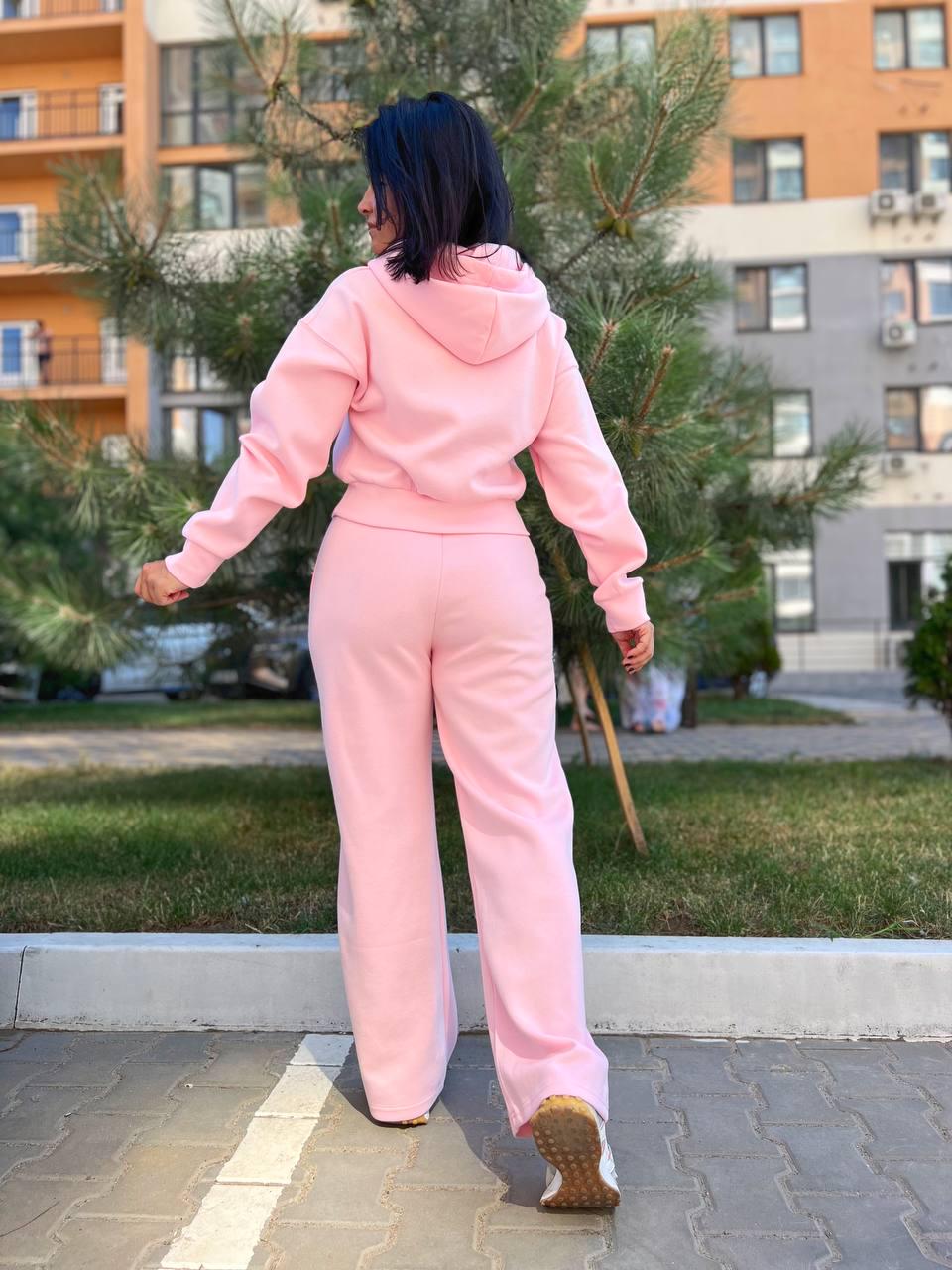 Костюм женский JOY ONE 80073 худи с капюшоном и брюки XL Розовый (2462) - фото 2 Костюм женский JOY ONE 80073 худи с капюшоном и брюки XL Розовый (2462) - фото 2