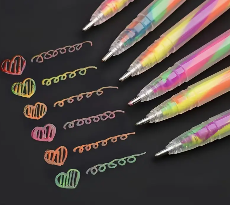 Ручки гелеві з кольоровими спіральними чорнилами з блискітками та пастельними ефектами 1,2 мм 2 шт. (2107) - фото 8 Ручки гелеві з кольоровими спіральними чорнилами з блискітками та пастельними ефектами 1,2 мм 2 шт. (2107) - фото 8