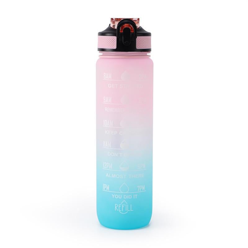 Бутылка для воды Motivation Smart Bottle 1000 мл Бирюзово-розовый (324578031) - фото 1