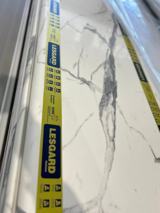 Підвіконня Lesgard Elesgo ПВХ 150 мм Світлий-мармур (2700744902) - фото 2